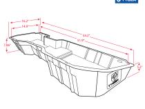 Underseat Storage Box For 14-18 Silverado/Sierra LD 15-19 Silverado/Sierra HD Crew Cab Black Rear Under Seat Storage Organizer Cargo Box Tyger Auto