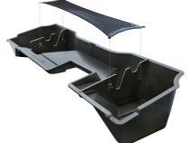 Underseat Storage Box For 14-18 Silverado/Sierra 1500 15-19 Silverado/Sierra HD Double Cab Black Rear Under Seat Storage Organizer TG-CB5C2248 Tyger Auto