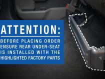 Rear Underseat Storage Box For 15-22 Ford F-150 17-22 F-250/F-350/F-450/F-550 Super Duty Crew Cab Not 20 F150 XL and XLT 300A Trims Black Organizer Tyger Auto