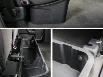 Rear Underseat Storage Box For 15-22 Ford F-150 17-22 F-250/F-350/F-450/F-550 Super Duty Crew Cab Not 20 F150 XL and XLT 300A Trims Black Organizer Tyger Auto