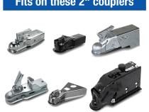 Coupler Lock For 2 Inch Trailer Coupler Lip width 3-3/4 Inch Coupler Height 5/16 Inch Coupler Ball 2-1/2 Inch Tyger Auto