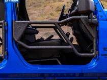 Tubular Doors 07-18 Jeep Wrangler JK 2-Doors Textured Black w/Mirror Mount Front Doors Only Tyger Auto