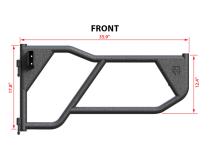Tubular Doors 07-18 Jeep Wrangler JK 2-Doors Textured Black w/Mirror Mount Front Doors Only Tyger Auto