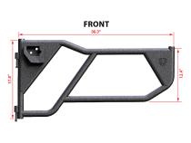 Tubular Doors 18-21 Jeep Wrangler JL 2-Doors Textured Black w/Mirror Mount Front Doors Only Tyger Auto