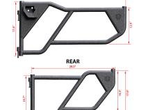 Tubular Doors 18-22 Jeep Wrangler JL 4-Doors 2020-2022 Gladiator JT Textured Black w/Mirror Mount Front and Rear Door Set Tyger Auto