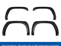 Fender Flares for 99-07 Silverado/Sierra Textured Matte Black Paintable Factory Style Set 4 Piece Tyger Auto