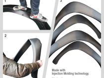 Fender Flares for 99-07 Silverado/Sierra Textured Matte Black Paintable Factory Style Set 4 Piece Tyger Auto