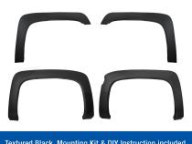 Fender Flares For 07-13 Silverado 1500 5.8 Short Bed Not for Sierra Excl. 07 Classic Paintable Fine-Textured Matte Black Factory Style Set 4 Piece Tyger Auto