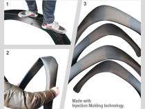19-21 Dodge Ram 1500 Paintable Fine-Textured Matte Black Factory Style Fender Flare 4 Piece Set Tyger Auto