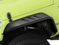 Flat Style Steel Fender Flares Front and Rear 4PCS Set Black Textured For 07-18 Jeep Wrangler JK 2/4 Door Tyger Auto