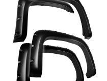 Fender Flares For 07-14 Chevy Silverado For Short Bed Paintable Smooth Matte Black Pocket Bolt-Riveted Style Set 4 Piece Tyger Auto