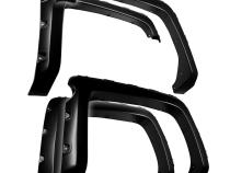 Fender Flares For 14-18 Silverado 1500 For Fleetside Models with 69.3.0 Inch Short Bed Paintable Smooth Matte Black Pocket Bolt-Riveted Style Set 4 PC Tyger Auto