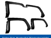 Fender Flares For 14-18 Silverado 1500 For Fleetside Models with 69.3.0 Inch Short Bed Paintable Smooth Matte Black Pocket Bolt-Riveted Style Set 4 PC Tyger Auto