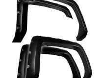 Fender Flares For 14-18 Silverado 1500 15-19 Silverado 2500 3500 HD 6.5 and 8 Ft Bed Paintable Smooth Matte Black Pocket Bolt-Riveted Style Set 4 PC Tyger Auto