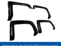 Fender Flares For 14-18 Silverado 1500 15-19 Silverado 2500 3500 HD 6.5 and 8 Ft Bed Paintable Smooth Matte Black Pocket Bolt-Riveted Style Set 4 PC Tyger Auto