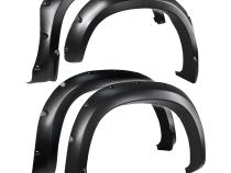 Fender Flares For 19-22 Silverado 1500 Paintable Smooth Matte Black Pocket Bolt-Riveted Style Set 4 Piece Tyger Auto