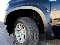 Fender Flares For 19-22 Silverado 1500 Paintable Smooth Matte Black Pocket Bolt-Riveted Style Set 4 Piece Tyger Auto