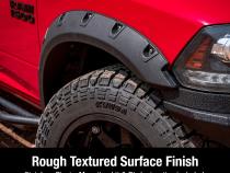 Fender Flares For 09-18 Dodge Ram 1500 19-20 1500 Classic Exclude R/T Rebel Warlock Models Black Rugged-Textured Pocket Bolt-Riveted Style Set 4 Piece Tyger Auto