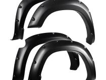 Fender Flares For 19-22 Ram 1500 Double and Crew Cab Not For Rebel or Classic Smooth Paintable Matte Black Pocket Bolt-Riveted Style Set 4PC Tyger Auto