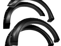 Fender Flares For 04-08 Ford F150 Only For Styleside Models 06-08 Lincoln Mark LT Paintable Smooth Matte Black Pocket Bolt-Riveted Style Set 4 Piece Tyger Auto
