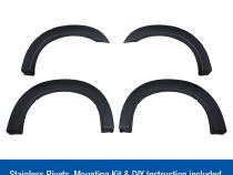 Fender Flares For 99-07 Ford F250 F350 Super Duty Only For Styleside Models Black Rugged Textured Pocket Bolt-Riveted Style Set 4 Piece Tyger Auto
