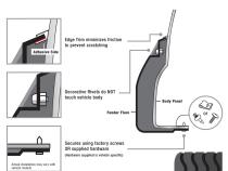 Fender Flares For 99-07 Ford F250 F350 Super Duty Only For Styleside Models Black Rugged Textured Pocket Bolt-Riveted Style Set 4 Piece Tyger Auto