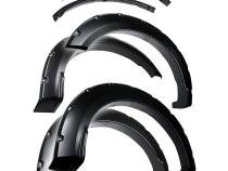 Fender Flares For 18-20 Ford F-150 Exclude Models with Tech Package Smooth-Textured Matte Black Pocket Bolt-Riveted Style Set 4 Piece Tyger Auto