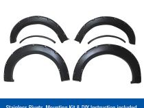 Fender Flares For 18-20 Ford F-150 Exclude Models with Tech Package Smooth-Textured Matte Black Pocket Bolt-Riveted Style Set 4 Piece Tyger Auto
