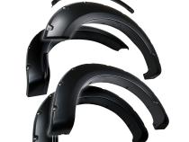 Fender Flares For 17-22 Ford F250 F350 Super Duty Smooth Paintable Matte Black Pocket Bolt-Riveted Style Set 4 Piece Tyger Auto
