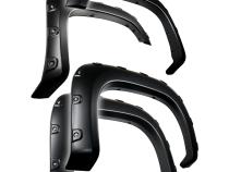 Fender Flares For 07-13 GMC Sierra 1500 For Short Bed Paintable Smooth Matte Black Pocket Bolt-Riveted Style Set 4 Piece Tyger Auto