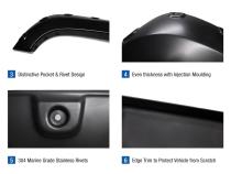 Fender Flares For 07-13 GMC Sierra 1500 For Short Bed Paintable Smooth Matte Black Pocket Bolt-Riveted Style Set 4 Piece Tyger Auto