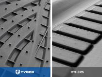 Contour Floor Mats Liners For 15-20 Ford F-150 Crew Cab Front and Rear Seat Liners - 3Pc Textured Black Tyger Auto