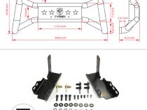 Front Bumper Guard For 07-18 Silverado/Sierra 1500 Textured Black Light Mount Bull Bar Tyger Auto