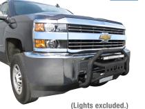 Front Bumper Guard For 11-19 Silverado/Sierra 2500HD/3500HD Textured Black Light Mount Bull Bar Tyger Auto