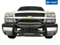 Front Bumper Guard For 99-06 Chevy Silverado 1500 LD/ GMC Sierra 1500 LD Include 07 Classic 1500LD Textured Black Light Mount Bull Bar Tyger Auto