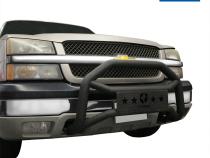 Front Bumper Guard For 99-06 Chevy Silverado 1500 LD/ GMC Sierra 1500 LD Include 07 Classic 1500LD Textured Black Light Mount Bull Bar Tyger Auto
