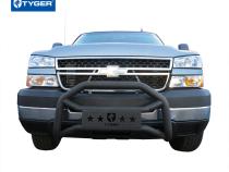 Front Bumper Guard For 01-06 Silverado/Sierra 1500HD/2500HD/3500 and 99-06 2500LD Textured Black Light Mount Bull Bar Tyger Auto