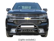Front Bumper Guard For 19-20 Silverado 1500 Not Fit 19 LD Textured Black Light Mount Bull Bar Tyger Auto