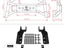 Front Bumper Guard For 20-22 Silverado 2500HD/3500HD Textured Black Light Mount Bull Bar Tyger Auto