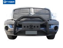 Front Bumper Guard For 03-05 Dodge Ram 1500/03-09 2500/3500 Mega Cab Excl GTX Hemi Sport Rumble Bee Daytona Textured Black Light Mount Bull Bar Tyger Auto