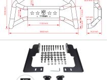 Front Bumper Guard For 06-08 Ram 1500 Exclude Laramie/1500 Ram Mega Cab Textured Black Light Mount Bull Bar Tyger Auto