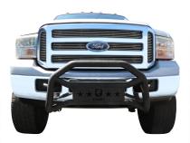 Front Bumper Guard For 05-07 Ford F250/350/450/550 Super Duty Textured Black Light Mount Bull Bar Tyger Auto