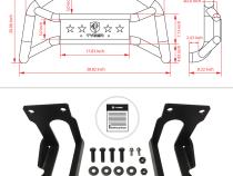 Front Bumper Guard For 05-07 Ford F250/350/450/550 Super Duty Textured Black Light Mount Bull Bar Tyger Auto