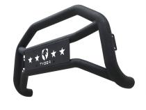Front Bumper Guard For 17-22 Ford F250/350/450/550 Super Duty Textured Black Light Mount Bull Bar Tyger Auto