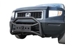 Front Bumper Guard For 03-08 Honda Pilot/06-14 Honda Ridgeline Textured Black Light Mount Bull Bar Tyger Auto
