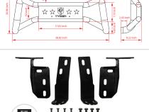 Front Bumper Guard For 03-08 Honda Pilot/06-14 Honda Ridgeline Textured Black Light Mount Bull Bar Tyger Auto
