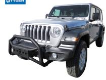 Front Bumper Guard For 18-22 Jeep Wrangler JL and 20-22 Jeep Gladiator Textured Black Light Mount Bull Bar Tyger Auto