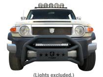 Front Bumper Guard For 07-14 Toyota FJ Cruiser Textured Black Light Mount Bull Bar Tyger Auto