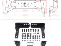 Front Bumper Guard For 10-22 Toyota 4Runner Exclude 14-22 Limited Textured Black Light Mount Bull Bar Tyger Auto