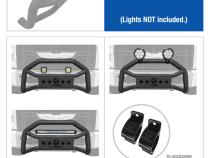 Front Bumper Guard For 10-22 Toyota 4Runner Exclude 14-22 Limited Textured Black Light Mount Bull Bar Tyger Auto